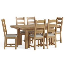 Belfort Small Extending Dining Table & 6 Chairs 1
