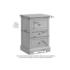 Linhay 3 Drawer Bedside - Oak 6