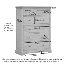 Linhay 2 Over 4 Chest - Oak 6