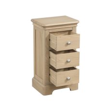 Linhay 3 Drawer Compact Bedside - Oak 2