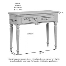 Linhay Dressing Table - Oak 4