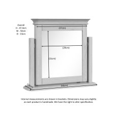Linhay Dressing Table Mirror - Oak 4