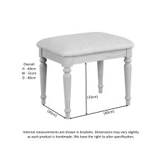 Linhay Dessing Table Stool - Oak 4