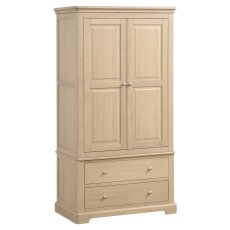Linhay 2 Drawer Double Wardrobe - Oak 1