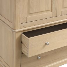 Linhay 2 Drawer Double Wardrobe - Oak 3