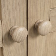 Linhay 2 Drawer Double Wardrobe - Oak 6