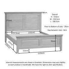 Linhay Double Bedframe - Oak 4