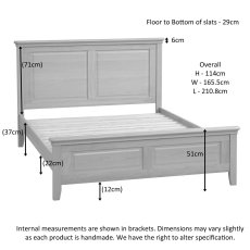 Linhay King Size Bedframe - Oak 4