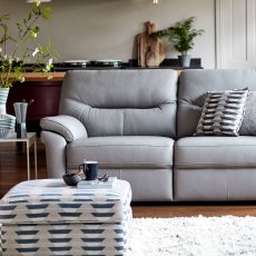 G Plan Seattle 2 Seater Double Recliner Sofa with Lumbar in Leather 3