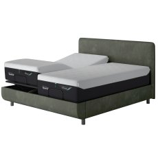 Tempur Ergo Smart Base with Form Headboard - Dark Green 1