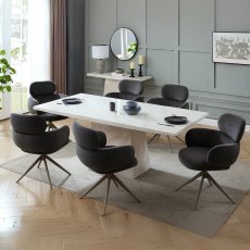 Alaric Dining Table & 6 Mocha Chairs 2