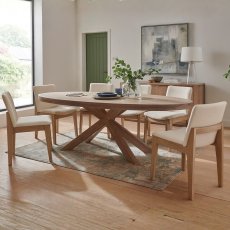 Fleur Medium Dining Table & 6 Natural Chairs 2