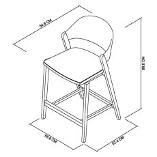 Valletta Bar Chair - Grey 7