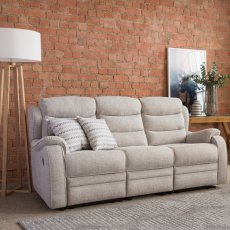 Fabric 3 Seater Power Recline Sofa 3