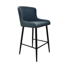 Blue Boucle Bar Stool 1