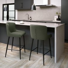 Green Boucle Bar Stool 4