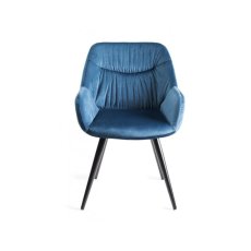 Petrol Blue Velvet Dining Chair 2