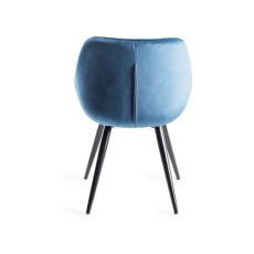 Petrol Blue Velvet Dining Chair 4