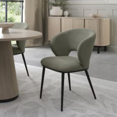 Green Fabric Dining Chair 3
