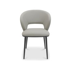 Light Grey Faux Leather Dining Chair 2