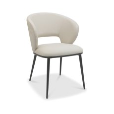 Ivory Faux Leather Dining Chair 1