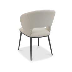 Ivory Faux Leather Dining Chair 4