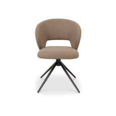 Beige Boucle Swivel Chair 2
