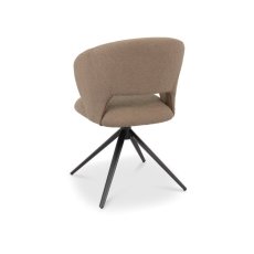 Beige Boucle Swivel Chair 4
