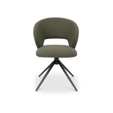 Green Boucle Swivel Chair 2