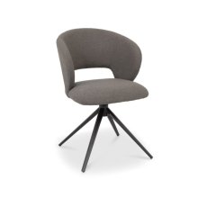 Grey Boucle Swivel Chair 1