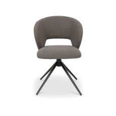 Grey Boucle Swivel Chair 2