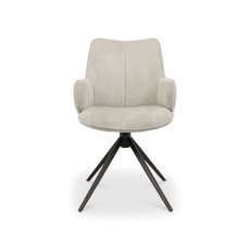 Beige Fabric Swivel Chair 2
