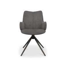 Grey Fabric Swivel Chair 2