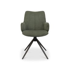 Green Fabric Swivel Chair 2