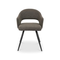 Brown Fabric Dining Chair 2