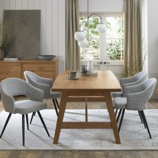Grey Fabric Dining Chair 3