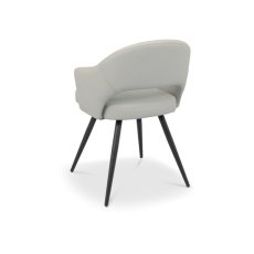 Light Grey Faux Leather Dining Chair 4