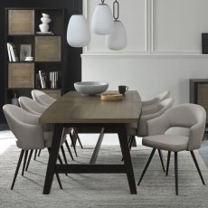 Light Grey Faux Leather Dining Chair 3