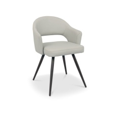 Light Grey Faux Leather Dining Chair 1