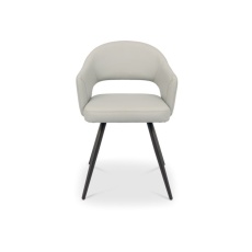 Light Grey Faux Leather Dining Chair 2