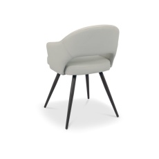 Light Grey Faux Leather Dining Chair 4