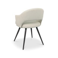 Ivory Faux Leather Dining Chair 4