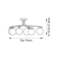 Aaron 6Lt Ceiling Light 6