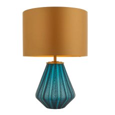 Turquoise Glass Lamp 1