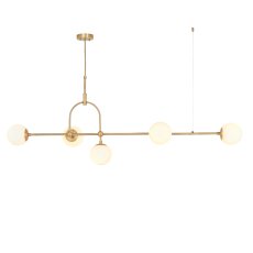 Matt antique brass linear pendant 1