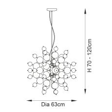 Jules 9 Light Pendant - Copper 6