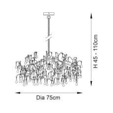 Gold Branch Chandelir 6