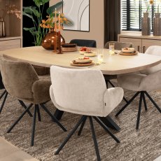 Harris Danish Oval Fixed Dining Table