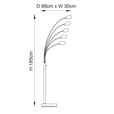 Jaspa 5 Light Floor Light 5