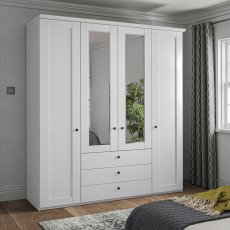 Linate 4 Door Mirrored Wardrobe 2